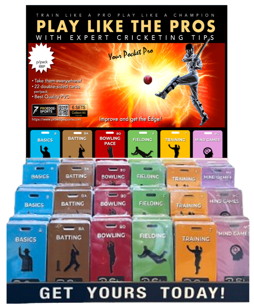 ProEdge Cricket Wholesale Display Unit ProEdge Cricket 36 Pack Display Unit - Wholesale cricket training equipment for clubs, coaches, and schools.